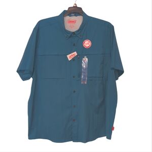 COLEMAN Outdoor Shirt Men 2XL Short Sleeve Vented Performance Fishing NWT